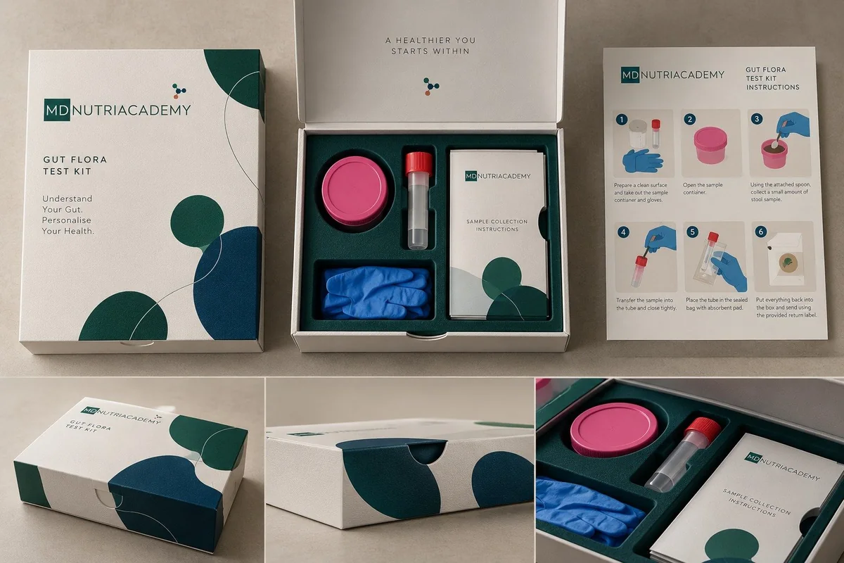 Kit içeriği: örnek kabı, tüp, eldiven ve broşürler